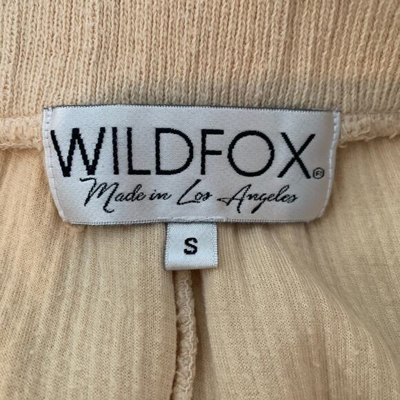 Wildfox Ribbed Wide Leg Cora Pants Size Small Wheat Color - Picture 7 of 8